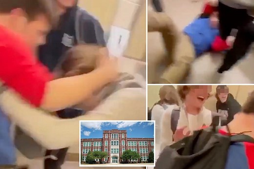 Distressing footage shows teenage boy with Down syndrome being attacked by bullies, as other students film him and laugh