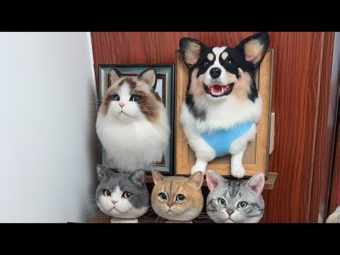 #diy Needle Felting Cats Tutorials #portrait #pets