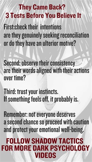 They Came Back? 3 Tests Before You Believe It #darkpsychology #shorts #ghosting