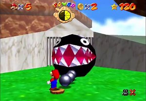 Mario 64 Walkthrough (All Stars) - Bob-omb Battlefield: Behind Chain Chomp's Gate