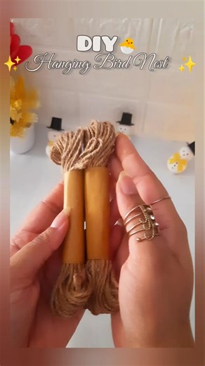 DIY Hanging Craft Idea #shorts #viralshorts #birds #craft #nest#handmade#viral #trending#wallhanging