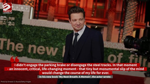 Jeremy Renner relives 'slip of the mind' moment