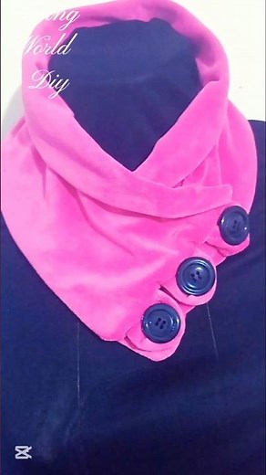 Easy Winter Collar with Buttons | Sewing Tutorial for Beginners #sewing