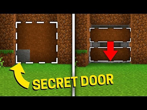 SECRET GRAVITY/SAND PISTON DOOR! Easy 3x3 Piston door TUTORIAL! - Minecraft Redstone Doors