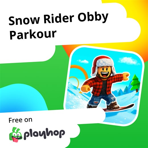 Snow Rider Obby Parkour: Play Online For Free On Playhop