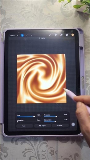 Creative Gold Silk Textures in Procreate #shorts