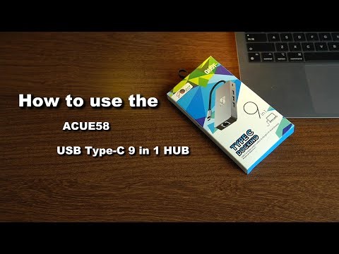 How to use a 9 in 1 USB C Hub | Tutorial | VCOM ACUE58