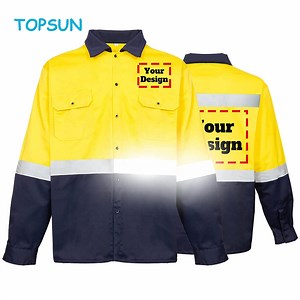 [Hot Item] Hi Vis Reflective Safety Work Shirts Customize Logo Long Sleeve High Visibility Workwear