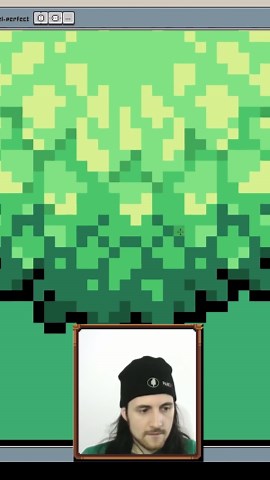 Speed drawing a pixel art tree from scratch
