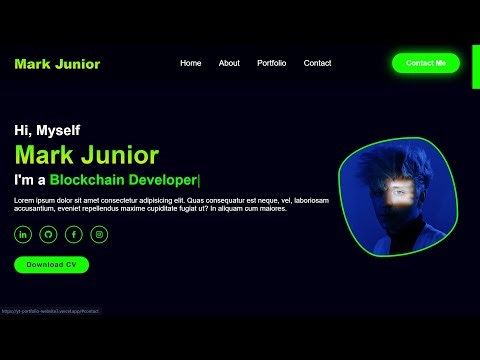 How to Build a Complete Responsive Personal Portfolio Website using HTML CSS and JavaScript