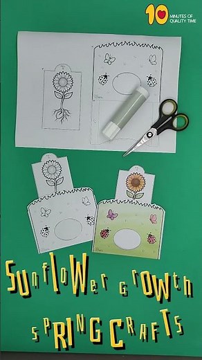 Spring Sunflower Growth Pull Tab Craft