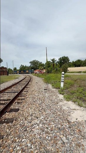 CSX Train Passes Atlantic Coast Line Whistle Post