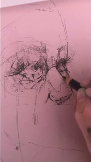 pencil + soft pastels 🩷 #art #drawing #softpastels #portraitdrawing