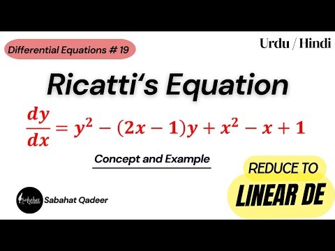 Riccati's Differential Equations Solution Method