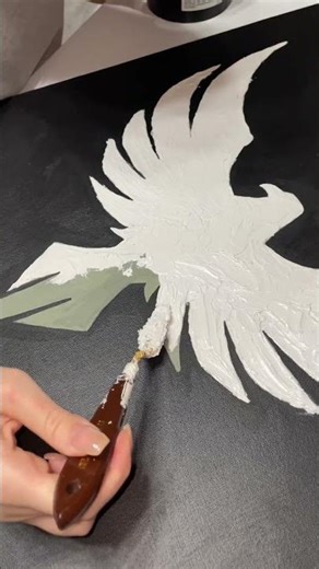 How to Paint Relief Painting | Eagle by Texture Paste Art Process #texturepainting