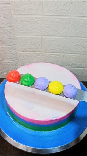 Amazing Birthday Multi🌈Colour Cake Design #cakedesign #youtube #vannila #rainbow #ytshorts #food