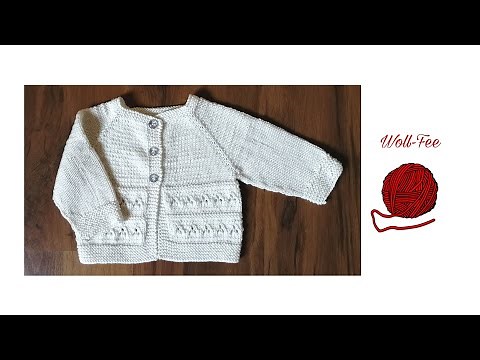 Babyjacke stricken Gr. 62/68, Schritt für Schritt Anleitung, siehe Beschreibung für andere Größen