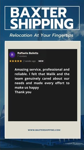 Baxter's Client Reviews #baxtershipping #packermover