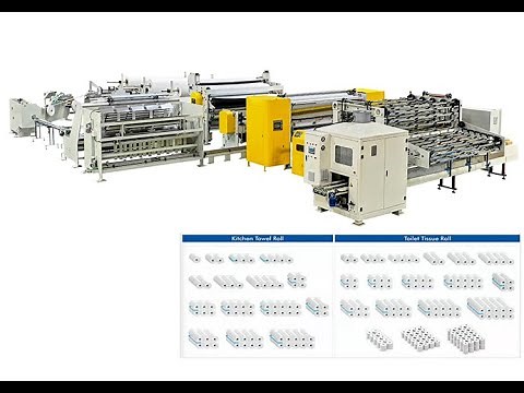 Non-stop High Speed Full Automatic Toilet Tissue Paper Roll Making Production Line