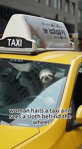When your taxi driver is a sloth… but drives like a speed demon!