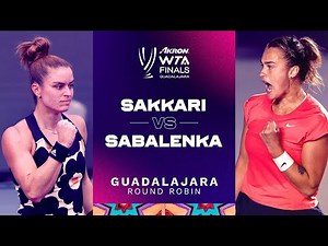 Aryna Sabalenka vs. Maria Sakkari | 2021 WTA Finals Round Robin | WTA Match Highlights