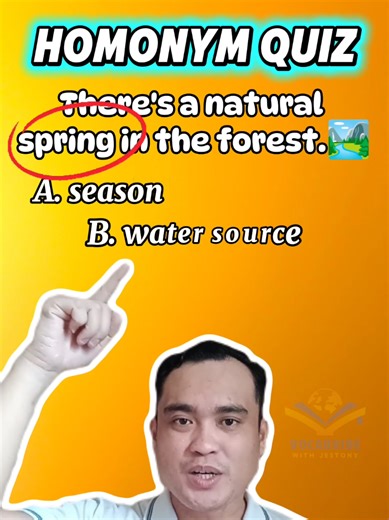 “Triple meaning quiz 🌸💦🔩” #Homonyms #EnglishChallenge #TestYourEnglish