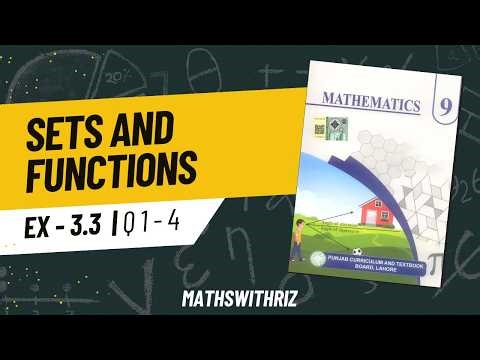 9th Class Math Exercise 3.3 Q1–4 | Sets & Functions | New Book | Chapter 3 #mathematics #9thclass