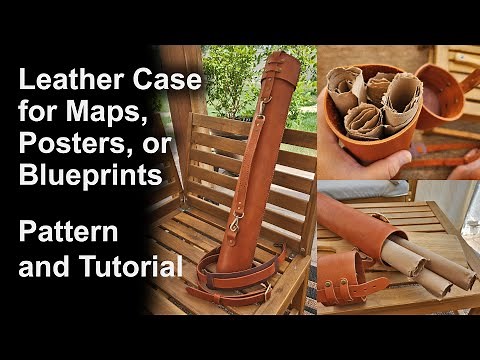 Leather Map Case PDF Pattern and Tutorial - DIY Case for Maps, Posters, Blueprints - Steampunk Case
