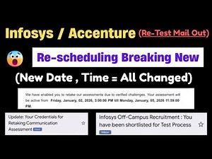 🔥Infosys Exam Reschedule? | Accenture Re-Test | Breaking News | Accenture Infosys Updates