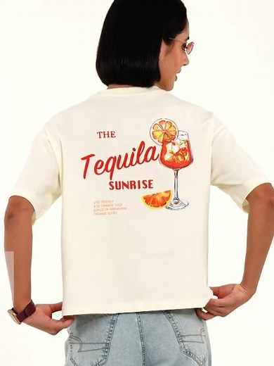 RedTape Cream T-Shirt for Women | RWT0061