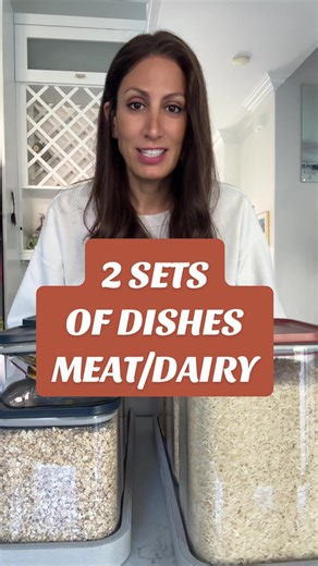 Some Orthodox Jewish families have two kosher kitchens. And almost all of us have two sets of dishes, one for meat and one for dairy. Loving my new. @C@Caraway Hometorage containers ❤️❤️ #D#DishesK#KosherK#KitchenT#TYH