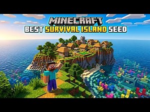 PERFECT Minecraft Survival Island Seed spawn with Village & Ancient City Java 1.21