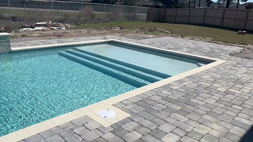 Pool and spa are filled. Next is final grade! #pool #poolconstruction #rectanglepools #spa #water #florida #pavers #ingroundpool #floridalife #familia #momlife #wifelife #realtor #gobigorgohome #newpool #stepbystep #progress #growth #hustle #levelup #bluewater #summervibes