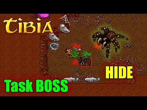 ZMUTNOWANA TARANTULA - HIDE - TIBIA - TASK BOSS - JAK DOJŚĆ - PORADNIK