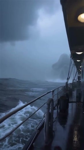 Cthulhu Spotted Rising from the Stormy Sea?! 🌊⚡ #cthulhu #shorts #scary #sea #ocean #viral #creepy