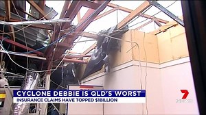 Tropical Cyclone Debbie has become the most expensive cyclone to hit Queensland. Latest 7 News: http://bit.ly/7NewsLatest #7News | 7NEWS Brisbane