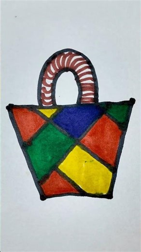 How to Draw a Cartoon Bag 🎒 | Easy Drawing for Beginners