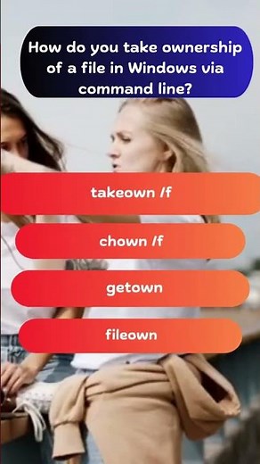 How to Take Ownership of a File in Windows via Command Line? #quiz