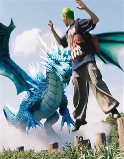 Dragon Flying Across the Sky | Epic Fantasy Scene |Majestic Dragon Flying in the Clouds