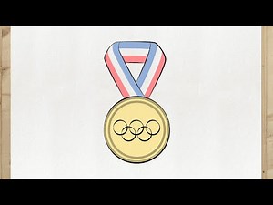 How to Draw OLYMPIC MEDAL 🥇 | Sports Award | Olympic Games Tutorial