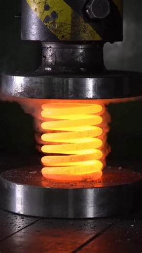 Hydraulic Press vs Red-Hot Steel Spring (EXTREME FORGING)
