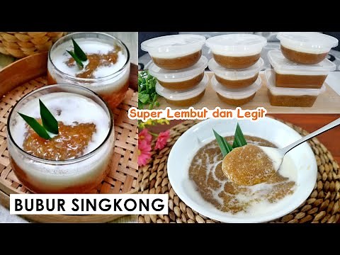 Resep BUBUR SINGKONG Gula Merah LEMBUT | Menu Takjil Enak | Ide Jualan Bubur