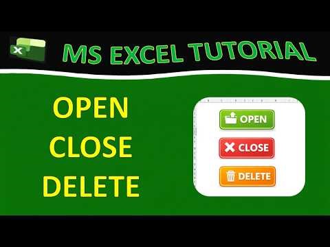 Open, Close and Delete Excel Files | MS Excel Tutorial (Hindi)