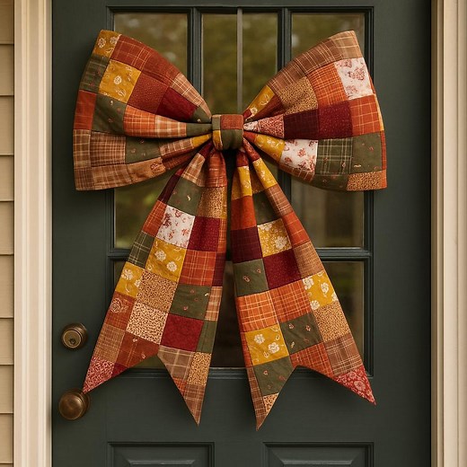 Giant Quilted Bow Sewing Pattern PDF | Big Quilted Fabric Bow DIY Tutorial | Beginner Friendly Quilted Bow Hanger, Holiday Decor & Gift - Etsy