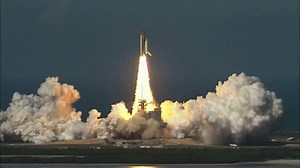 Zoom Out On Space Shuttle Lift Off Stock Footage SBV-300105236 - Storyblocks