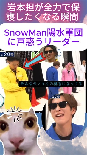SnowMan陽水軍団に戸惑うリーダー 岩本担が全力で保護したくなる瞬間 #それスノ