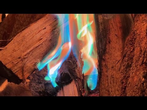 炎が虹色に変わる！アートファイヤー（Art Fire）キャンプの焚火に投入して30分間 楽しめる