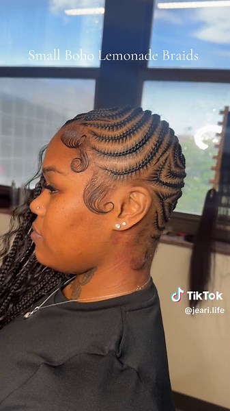 Boho Small Lemonade Braids | Trending Hairstyle Tutorial