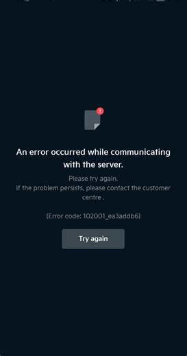 Kia app error 102001_ An error occurred which...