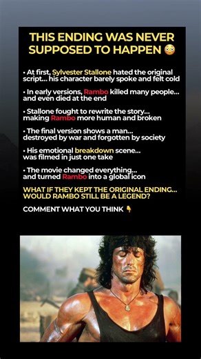 RAMBO WAS SUPPOSED TO DIE… 😳